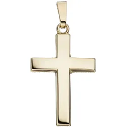 Kreuz-Anhänger JOBO "Anhänger Kreuz", gelb (gelbgold 585), Schmuckanhänger, Damen, Gelbgold 585, 585 Gold