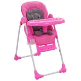 vidaXL Baby-Hochstuhl rosa/grau