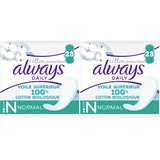 Always Dailies Cotton Slipeinlagen Normal 28 Slipeinlagen (Packung mit 2)
