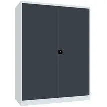 Pavoy Schwerlastschrank Metall 1950x1470x630 RAL 7035/7016 8 Fachböden a 200 kg