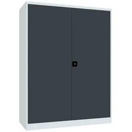 Pavoy Schwerlastschrank Metall 1950x1470x630 RAL 7035/7016 8 Fachböden a 200 kg