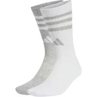 Adidas Cushioned Sportswear 3-Streifen Glam Crew 2er Pack White
