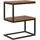 FineBuy Beistelltisch S-Form Braun Sheesham 45 x 60 x 30 cm