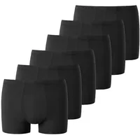 SCHIESSER Boxershorts unifarben Schwarz S 6er Pack