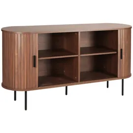 Möbilia Sideboard 140 x 76 x 40 cm Walnuss / Schwarz