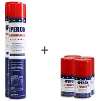IPERON® 12 x 750 ml Ungezieferspray & 12 x 200 ml Fogger im Set + Zeckenhaken