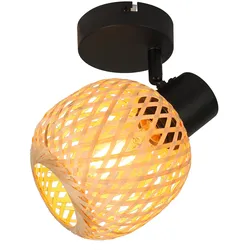 Wandleuchte Natur Schwarz/Beige max. 5Watt Wandlampe