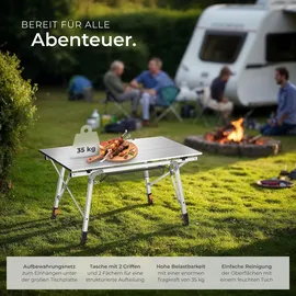 Tectake Campingtisch Tina Silber
