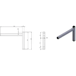 Chefgastro Feste Einzelkonsole 30cm