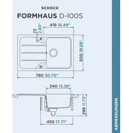 Schock Formhaus D-100S Einbau Nero + Excenterbetätigung