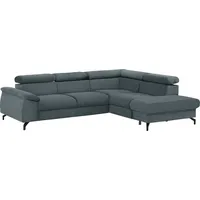 Cotta Ecksofa "Kitty L-Form, B: 249 cm", grau (niagara), B:249cm H:72cm T:207cm, Microfaser (100% Polyester);Flachgewebe (100% Polyester), Sofas, Ecksofa, mit Kopfteilverstellung, optional Bettfunktion & Bettkasten