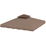 MC Star Pavillon-Ersatzdach Ersatzdach für Pavillon 3x3m Wasserabweisend Pavillondach, (mit Doppeldach Wasserablauflöchern Khaki) braun