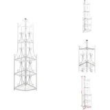 Pflanzenständer - Pflanzentreppe Blumenregal Standregal Eckregal Blumentreppe Stahl weiß - Weiß