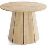 ESSTISCH Lunda rund ausziehbar verlängerbar, Buche Hellbraun 100/100/76 cm