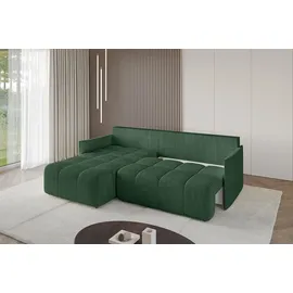 altdecor Ecksofa Cord 2-Sitzer Grün