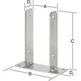 Vormann Schwere Stützenschuhe 91/180 x 50/60 x 200 mm