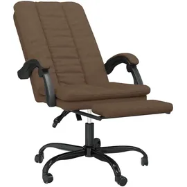 vidaXL Bürostuhl mit Liegefunktion Stoff Braun