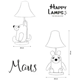 happy lamps - LED Kinder-Schreibtischlampe MOUSE LED/5,4W/230V Maus - Braun/Orange