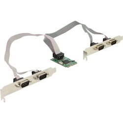 Delock MiniPCIe I/O PCIe full size 4 x Serial RS-232, Kontrollerkarte