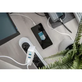 Digitus Universal USB-Ladeadapter 4-Port USB-C / USB A – Weiß