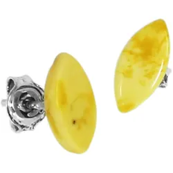 Paar Ohrstecker OSTSEE-SCHMUCK "Ostsee-Schmuck Ohrstecker Klassisch Ohrstecker Klassisch", weiß, Ohrringe, Damen, 11 x 5mm, Silber 925 (Sterlingsilber)