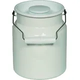 RIESS Emaillekanne mit Deckel WEISS