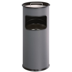Durable Stand-Papierkorb mit Ascher grau, 62 cm