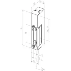 Assa Abloy effeff Türöffner ohne Schliessblech 19E DIN L/R o.S.