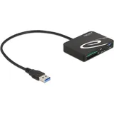 DeLock Xqd (USB), Speicherkartenlesegerät, Schwarz