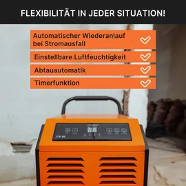 Comedes Luftentfeuchter ITR 90, bis zu 90 Liter/Tag / Orange