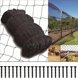 Vogelnetz,Vogelschutznetz,Vogelschutznetz Engmaschig,30x15 mVogelnetz,Wiederverwendbar,Kann auf Jede Größe zugeschnitten Werden,Witterungs & UV beständig Con 20X Erdhaken for Obstbäume (30 * 15m)