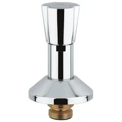 Grohe Oberteil, DN 25, für UP-Ventile 1", Dreikantgriff, Metall, wärmeisoliert, Schubrosette, Markierung Blau/Rot, Chrom 11515000