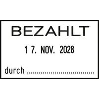 Trodat Datumstempel mit Textplatte Bezahlt 2910/C11