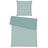 tom tailor / h.& w. schmänk gmbh & co. kg TOM TAILOR Satin-Bettwäsche TWO-TONE SOLID COLORS Türkis 200 x 220 cm + 2 x 80 x 80 cm