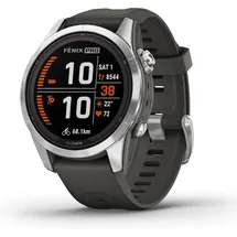 Garmin Fenix 7 Standard silber mit graphitfarbenem Armband