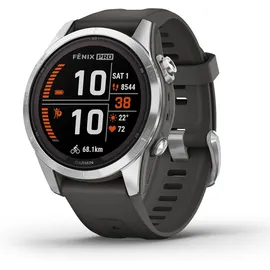 Garmin Fenix 7 Standard silber mit graphitfarbenem Armband