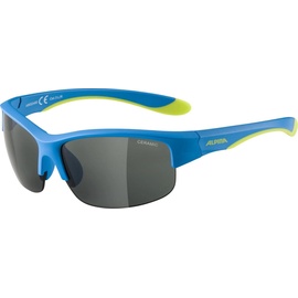 Alpina Flexxy YOUTH HR - Flexible und Bruchsichere Sonnenbrille Mit 100% UV-Schutz Für Kinder, blue matt-lime, One Size