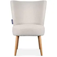Konsimo Konsimo® Cocktailsessel, Creme, Eiche, Holz, 63x89x65 cm, Hergestellt