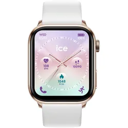 Smartwatch ICE-WATCH "ICE smart 3.0 - 1.78 AMOLED - GPS", weiß, Smartwatches, Armbanduhr, Damenuhr, Silikonarmband, Bluetooth,digital