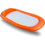 Best Sporting MO64596 - Wasserhängematte Mesh Mat - Aufblasbare Luftmatratze mit Netzboden, Lounge - Orange-Weiß