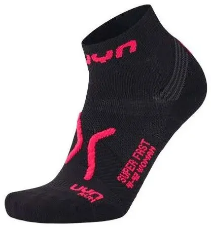 Uyn Woman Run Super Fast Socks black/coral fluo (B437) 37/38