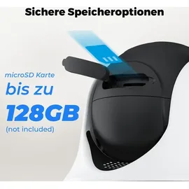Reolink 3MP Pan Tilt Akku- Überwachungskamera Außenbereich Personen-/Fahrzeugerkennung,2,4 GHz WLAN,Solarbetrieben,2 Wege-Audio - Weiß