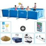 Rechteckiger Frame Pool - 450x220x84 Cm - 7-teilig  S89