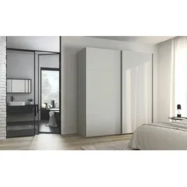 meinSchrank Schwebetürenschrank Regina 201 x 223 x 68 cm Grau