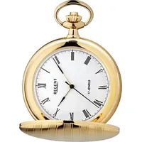 Regent Taschenuhr Regent Herren Taschenuhr Analog Gehäuse, (Analoguhr, Analoguhr), Herren Taschenuhr rund, extra groß (ca. 48mm), Metall, Elegant goldfarben