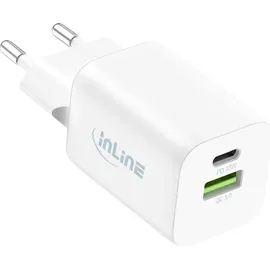 InLine Power Delivery + Quick Charge USB Netzteil, 33W, USB-A + USB-C, weiß