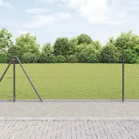 vidaXL Zaunpfosten 25 x 0,8 m Grau/Stahl