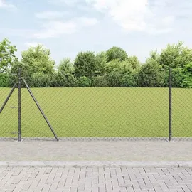 vidaXL Zaunpfosten 25 x 0,8 m Grau/Stahl