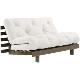 Karup DESIGN "Roots Schlafsofa, Daybett, Bettfunktion, FSC-Massivholz", beige (natural), B:140cm H:85cm, Bezug: 80% Baumwolle, 20% Polyester, Daybetten, Inkl. Futonmatratze. Mehrere Größen & Farben, Made in Europe