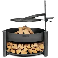 Cookking Feuerschale Montana X Inkl. Holzlager Ø 88 cm x 110 cm Schwarz